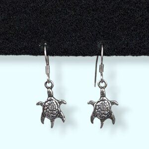 V. Glenn Sandoval Sterling Navajo Turtle Earrings